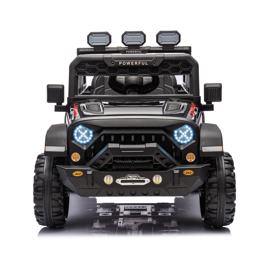 Yeah Depot - 24V Ride On Large PickUp Truck car for Kids,ride On 4WD Toys with Remote Control,Parents Can Assist in Driving,Bluetooth music version,Pickup truck design with spacious storage in the rear.