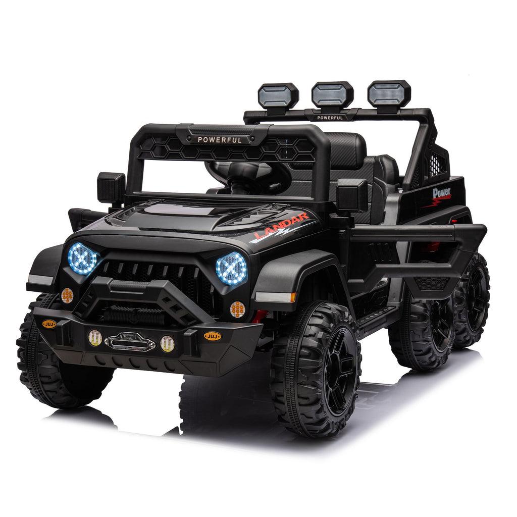 Yeah Depot - 24V Ride On Large PickUp Truck car for Kids,ride On 4WD Toys with Remote Control,Parents Can Assist in Driving,Bluetooth music version,Pickup truck design with spacious storage in the rear.