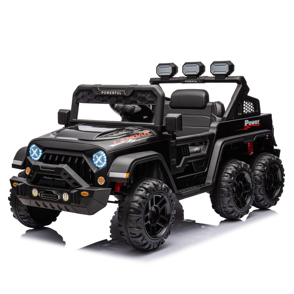 Yeah Depot - 24V Ride On Large PickUp Truck car for Kids,ride On 4WD Toys with Remote Control,Parents Can Assist in Driving,Bluetooth music version,Pickup truck design with spacious storage in the rear.