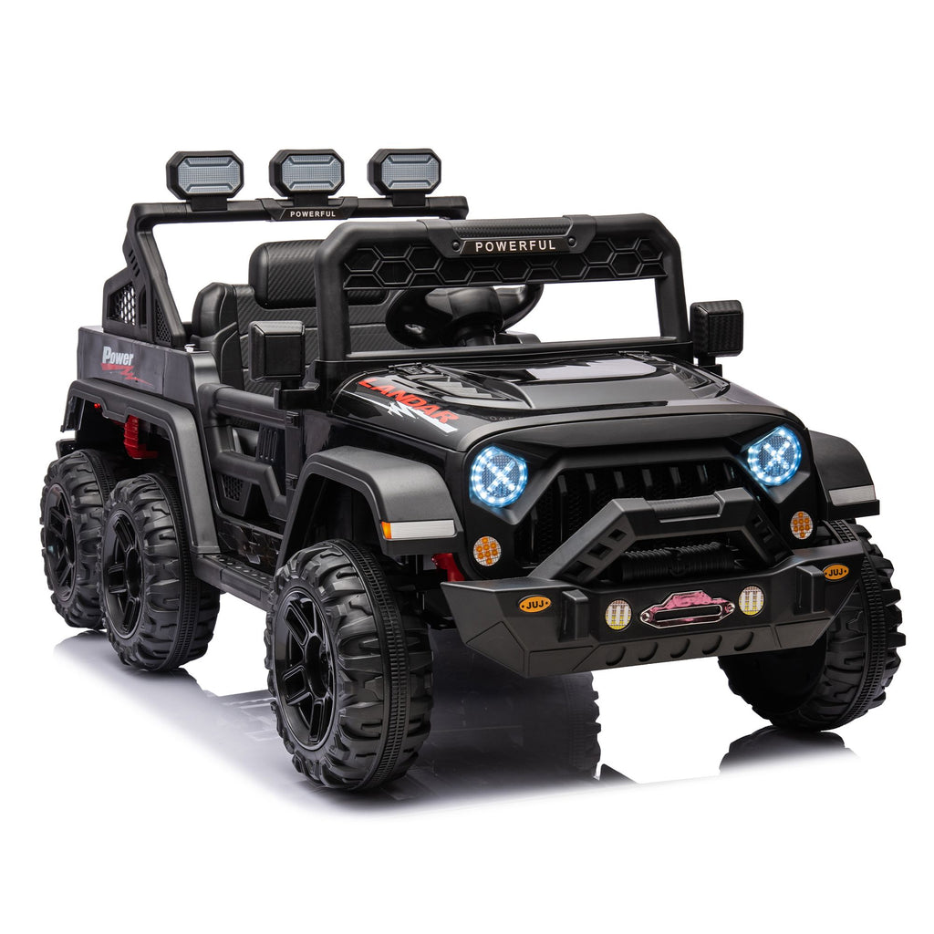 Yeah Depot - 24V Ride On Large PickUp Truck car for Kids,ride On 4WD Toys with Remote Control,Parents Can Assist in Driving,Bluetooth music version,Pickup truck design with spacious storage in the rear.
