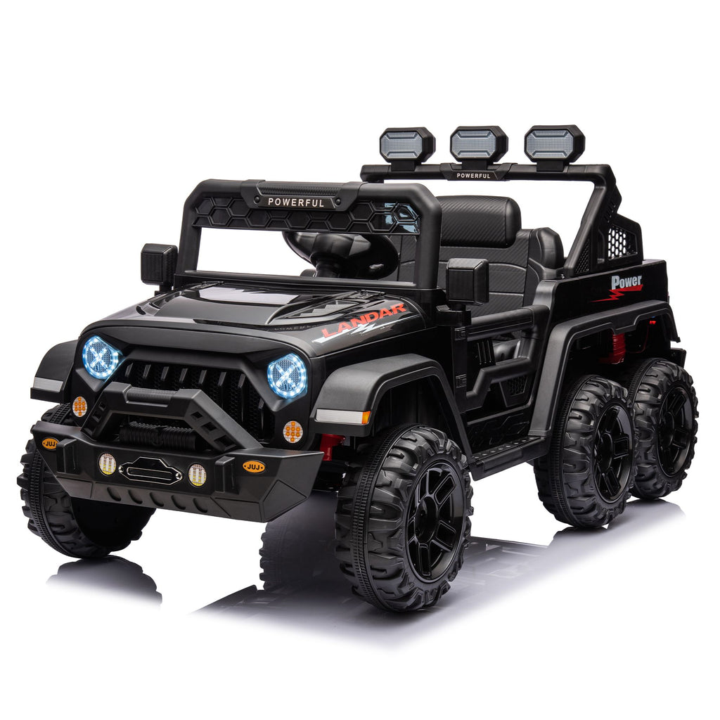 Yeah Depot - 24V Ride On Large PickUp Truck car for Kids,ride On 4WD Toys with Remote Control,Parents Can Assist in Driving,Bluetooth music version,Pickup truck design with spacious storage in the rear.