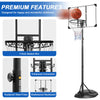 Yeah Depot - Portable Basketball Hoop System Stand Height Adjustable 7.5ft - 9.2ft with 32 Inch Backboard and Wheels for Youth Adults Indoor Outdoor Basketball Goal