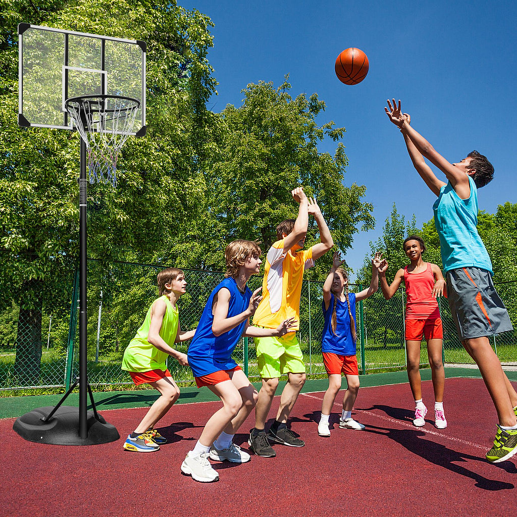 Yeah Depot - Portable Basketball Hoop System Stand Height Adjustable 7.5ft - 9.2ft with 32 Inch Backboard and Wheels for Youth Adults Indoor Outdoor Basketball Goal