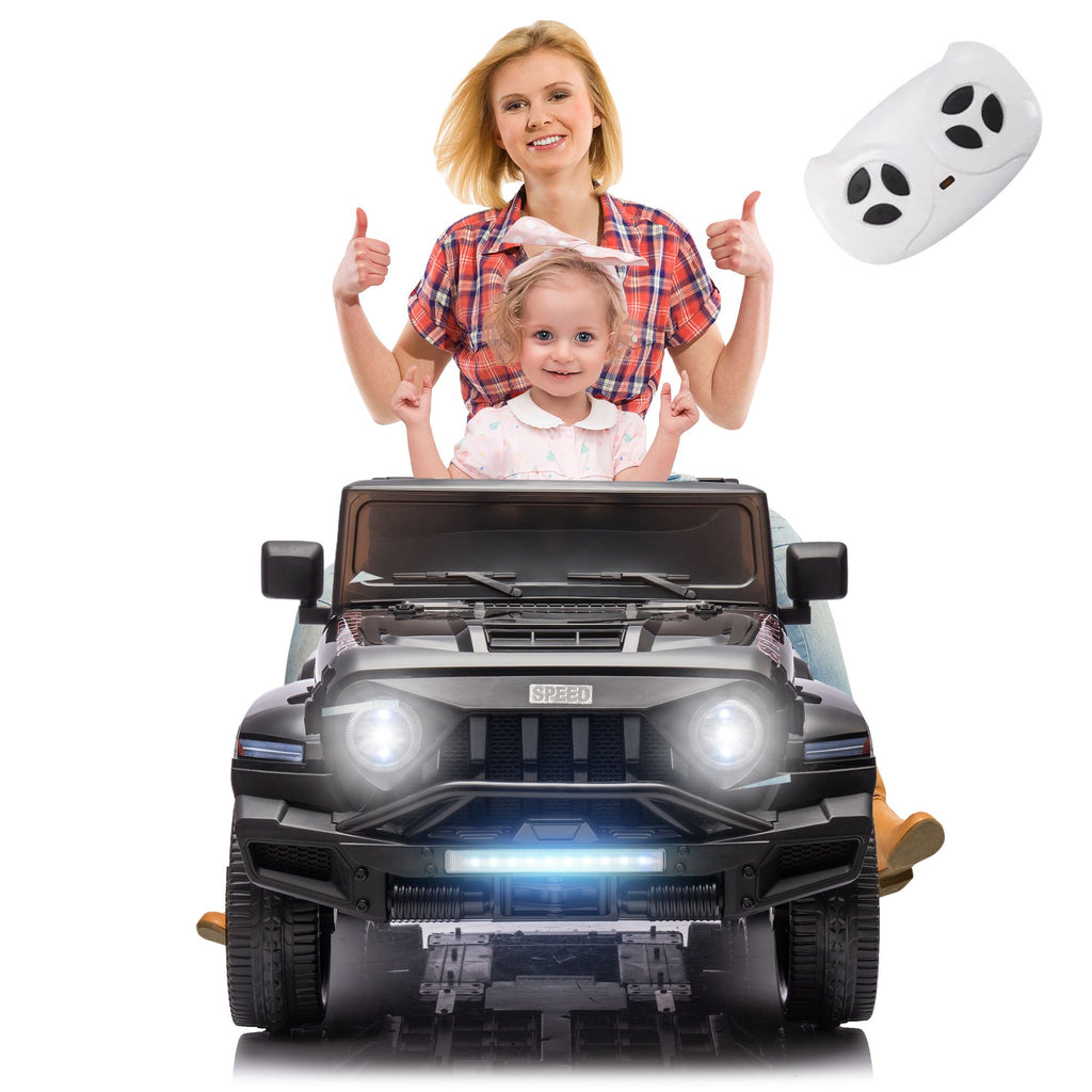 Yeah Depot - 24V Ride On Car for Kids Battery Powered Ride On 4WD Toys with Remote Control,Parents Can Assist in Driving,Music and Lights,Five-Point Safety Belt,Rocking chair mode for back-and-forth swinging