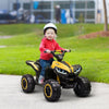 Yeah Depot - 12V Kids ATV Quad Car with Forward & Backward Function, Four Wheeler for Kids with Wear-Resistant Wheels, Music, Electric Ride-on ATV for Toddlers Ages 3+ Years Old, Yellow