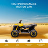 Yeah Depot - 12V Kids ATV Quad Car with Forward & Backward Function, Four Wheeler for Kids with Wear-Resistant Wheels, Music, Electric Ride-on ATV for Toddlers Ages 3+ Years Old, Yellow