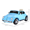 Yeah Depot - Licensed Volkswagen Beetle Electric Kids Ride-On Car 6V Battery Powered Toy with Remote Control Music Horn Lights MP3 for 3-6 Years Old Blue