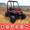 Yeah Depot - 12V Dual Motor Kids Electric Ride-on UTV Toy, Batter Powered Truck with Forward and Reverse Function, Headlights, MP3/USB Music Connection, Suspension, & Remote Control, Red
