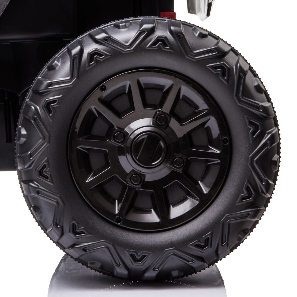 Yeah Depot - 12V Dual Motor Kids Electric Ride-on UTV Toy, Batter Powered Truck with Forward and Reverse Function, Headlights, MP3/USB Music Connection, Suspension, & Remote Control, Red