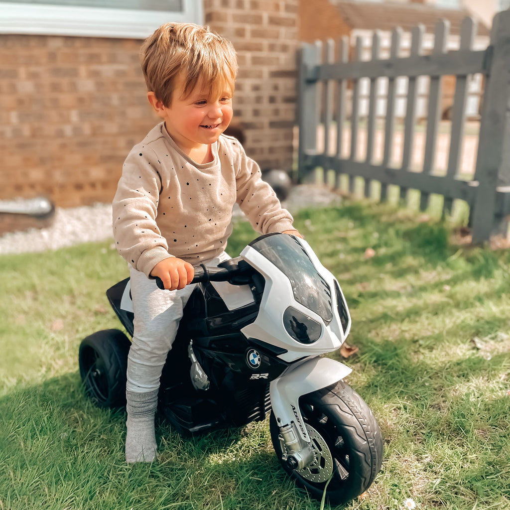 Yeah Depot - 6V Kids Motorcycle Licensed BMW, Toddler Motorcycle with Headlight, Music, 3 Wheeled Electric Motorcycle for Kids, Gift for Boys & Girls, Black