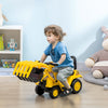 Yeah Depot - Kids Excavator Ride-on Pulling Cart with Sound Effects, Kids Digger Sit n Scoot Ride-on Toy for Toddler or Preschool Age with Under-Seat Storage, Treaded Wheels