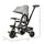 Yeah Depot - Baby Tricycle 4 In 1 Trike w/ Reversible Angle Adjustable Seat Removable Handle Canopy Handrail Belt Storage Footrest Brake Clutch for 1-5 Years Old Grey