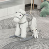 Yeah Depot - Kids Plush Ride-On Rocking Horse with Bear Toy, Children Chair with Soft Plush Toy & Fun Realistic Sounds, White