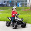 Yeah Depot - 12V Kids ATV Quad Car with Forward & Backward Function, Four Wheeler for Kids with Wear-Resistant Wheels, Music, Electric Ride-on ATV for Toddlers Ages 3+ Years Old, White