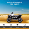 Yeah Depot - 12V Kids ATV Quad Car with Forward & Backward Function, Four Wheeler for Kids with Wear-Resistant Wheels, Music, Electric Ride-on ATV for Toddlers Ages 3+ Years Old, White