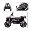 Yeah Depot - 12V Kids ATV Quad Car with Forward & Backward Function, Four Wheeler for Kids with Wear-Resistant Wheels, Music, Electric Ride-on ATV for Toddlers Ages 3+ Years Old, White