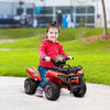 Yeah Depot - Kids Ride-on ATV Four Wheeler Car 6V Battery Powered Motorcycle with Music for 18-36 Months, Red