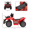 Yeah Depot - Kids Ride-on ATV Four Wheeler Car 6V Battery Powered Motorcycle with Music for 18-36 Months, Red