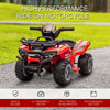 Yeah Depot - Kids Ride-on ATV Four Wheeler Car 6V Battery Powered Motorcycle with Music for 18-36 Months, Red