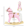Yeah Depot - Rocking Horse with Sound, Ride on Horse with Saddle, Toddler Rocker, Gift for 3-8 Year Old, Pink