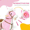 Yeah Depot - Rocking Horse with Sound, Ride on Horse with Saddle, Toddler Rocker, Gift for 3-8 Year Old, Pink
