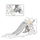 Yeah Depot - Kids Indoor Slide for Toddlers Ages 1.5-3, Small Toddler Slide, Space Toy Playset for Girls and Boys, Gray