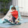Yeah Depot - Kids 2 in 1 Rocking Horse & Sliding Car for Indoor & Outdoor Use w/ Detachable Base, Wheels, Smooth Materials, Grey and Green