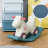 Yeah Depot - Kids 2 in 1 Rocking Horse & Sliding Car for Indoor & Outdoor Use w/ Detachable Base, Wheels, Smooth Materials, Grey and Green