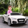 Yeah Depot - 6V Kids Electric Ride On Car, Licensed Audi TT RS with Seat and Remote Control, Horn, Music, MP3 - White