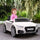 Yeah Depot - 6V Kids Electric Ride On Car, Licensed Audi TT RS with Seat and Remote Control, Horn, Music, MP3 - White