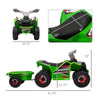 Yeah Depot - Kids ATV Quad Car with Back Trailer, 6V Kids Electric Car with Forward Backward Function, Wear-Resistant Wheels for Toddlers Ages 18-36 Months, Green