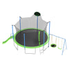 Yeah Depot - 12FT Trampoline with Slide and Swings, ASTM Approved Large Recreational Trampoline with Basketball Hoop and Ladder,Outdoor Backyard Trampoline with Net, Capacity for Kids and Adults