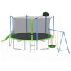 Yeah Depot - 12FT Trampoline with Slide and Swings, ASTM Approved Large Recreational Trampoline with Basketball Hoop and Ladder,Outdoor Backyard Trampoline with Net, Capacity for Kids and Adults