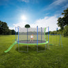 Yeah Depot - 12FT Trampoline with Slide and Swings, ASTM Approved Large Recreational Trampoline with Basketball Hoop and Ladder,Outdoor Backyard Trampoline with Net, Capacity for Kids and Adults