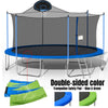 Yeah Depot - 16FT Trampoline for Adults & Kids with Basketball Hoop, Double-sided cover,Outdoor Trampolines w/Ladder and Safety Enclosure Net for Kids and Adults
