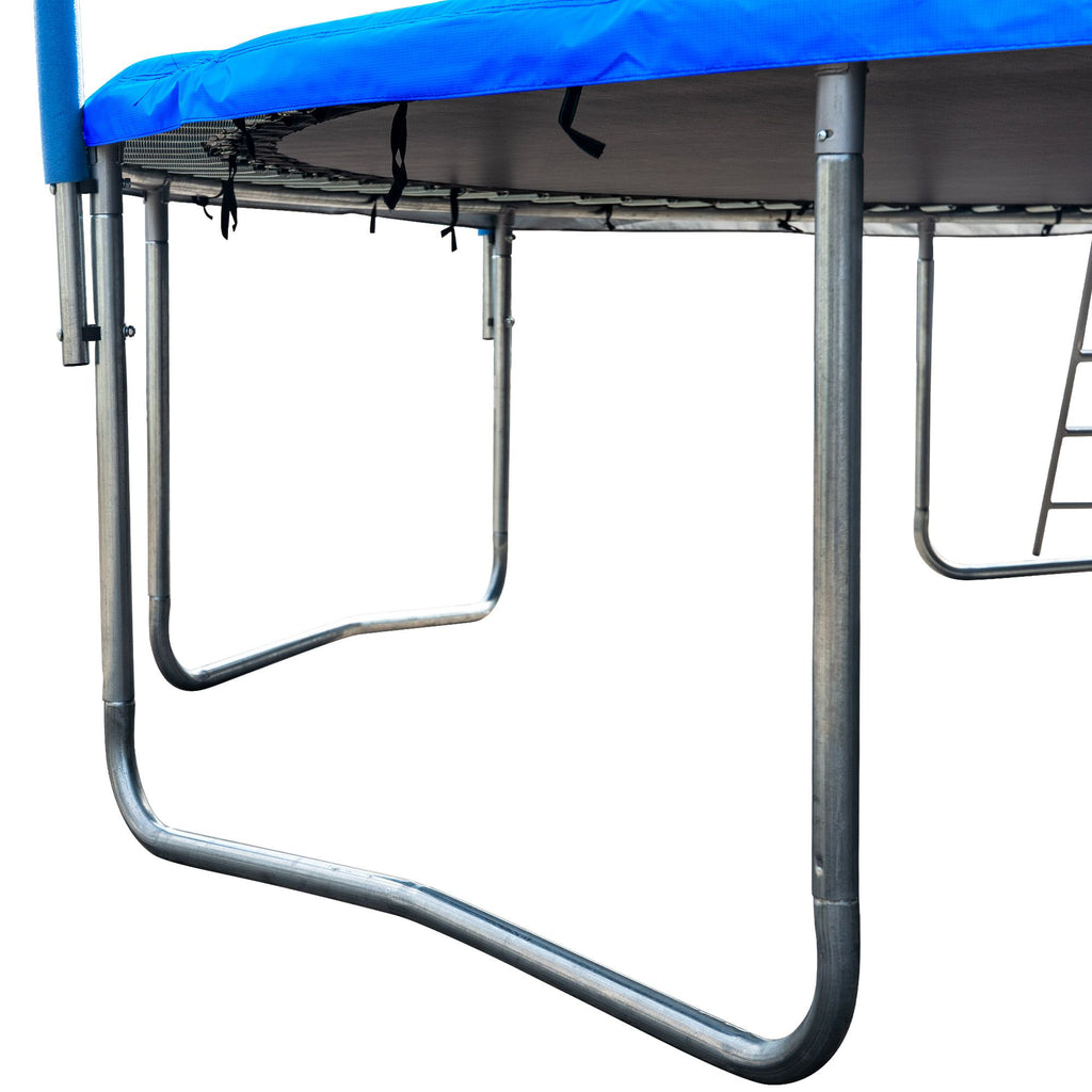 Yeah Depot - 16FT Trampoline for Adults & Kids with Basketball Hoop, Double-sided cover,Outdoor Trampolines w/Ladder and Safety Enclosure Net for Kids and Adults