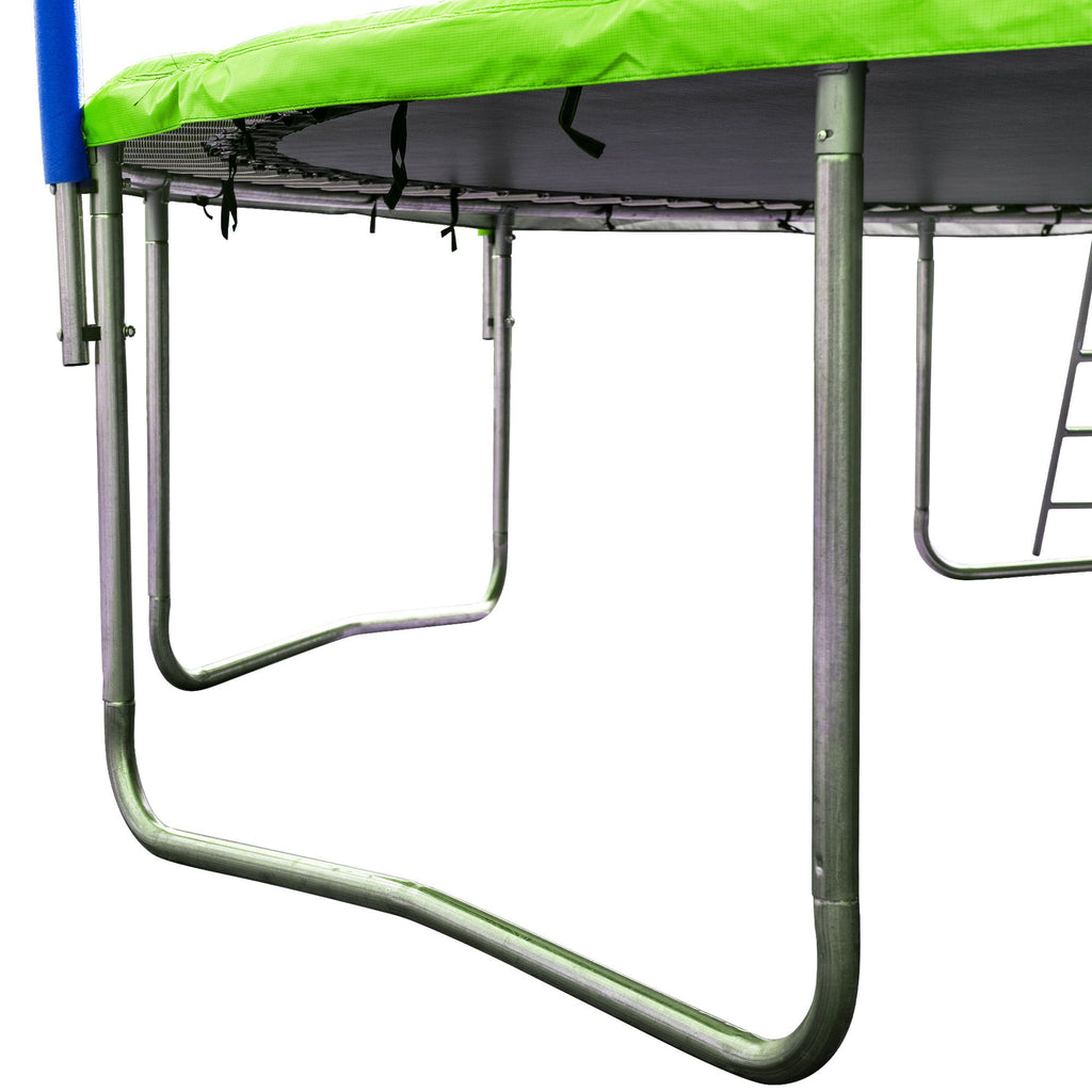 Yeah Depot - 16FT Trampoline for Adults & Kids with Basketball Hoop, Outdoor Trampolines w/Ladder and Safety Enclosure Net for Kids and Adults