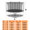 Yeah Depot - 16FT Trampoline with Safety Enclosure Net, Outdoor Trampoline with Heavy Duty Jumping Mat and Spring Cover Padding for Kids and Adults