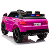 Yeah Depot - 12V Kids Ride On SUV Cop Car with Remote Control, Siren Sounds Alarming Lights, Music Story - Rose Red