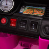 Yeah Depot - 12V Kids Ride On SUV Cop Car with Remote Control, Siren Sounds Alarming Lights, Music Story - Rose Red