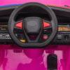 Yeah Depot - 12V Kids Ride On SUV Cop Car with Remote Control, Siren Sounds Alarming Lights, Music Story - Rose Red