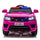 Yeah Depot - 12V Kids Ride On SUV Cop Car with Remote Control, Siren Sounds Alarming Lights, Music Story - Rose Red