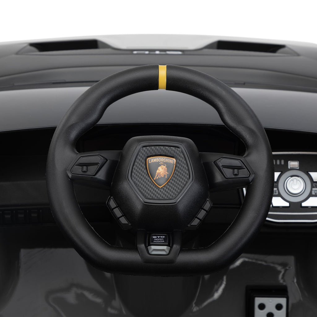 Yeah Depot - 24V Battery Powered Ride On Car for Kids, Licensed Lamborghini, Remote Control Toy Vehicle with Music Player, LED Light, 2 Driving Modes