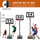 Yeah Depot - Portable Basketball Hoop Height Adjustable basketball hoop stand 6.5ft - 10ft with 44 Inch Backboard and Wheels for Adults Teens Outdoor Indoor