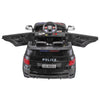 Yeah Depot - 12V Kid Ride on Police Car with Parental Remote Control, Battery Powered Electric Truck with Siren, Flashing Lights,Music, Spring Suspension, Black