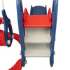 Yeah Depot - 3 In 1 Slide and Swing Set with Basketball Hoop for 1-8 Years Old Children Indoor and Outdoor, Red & Blue