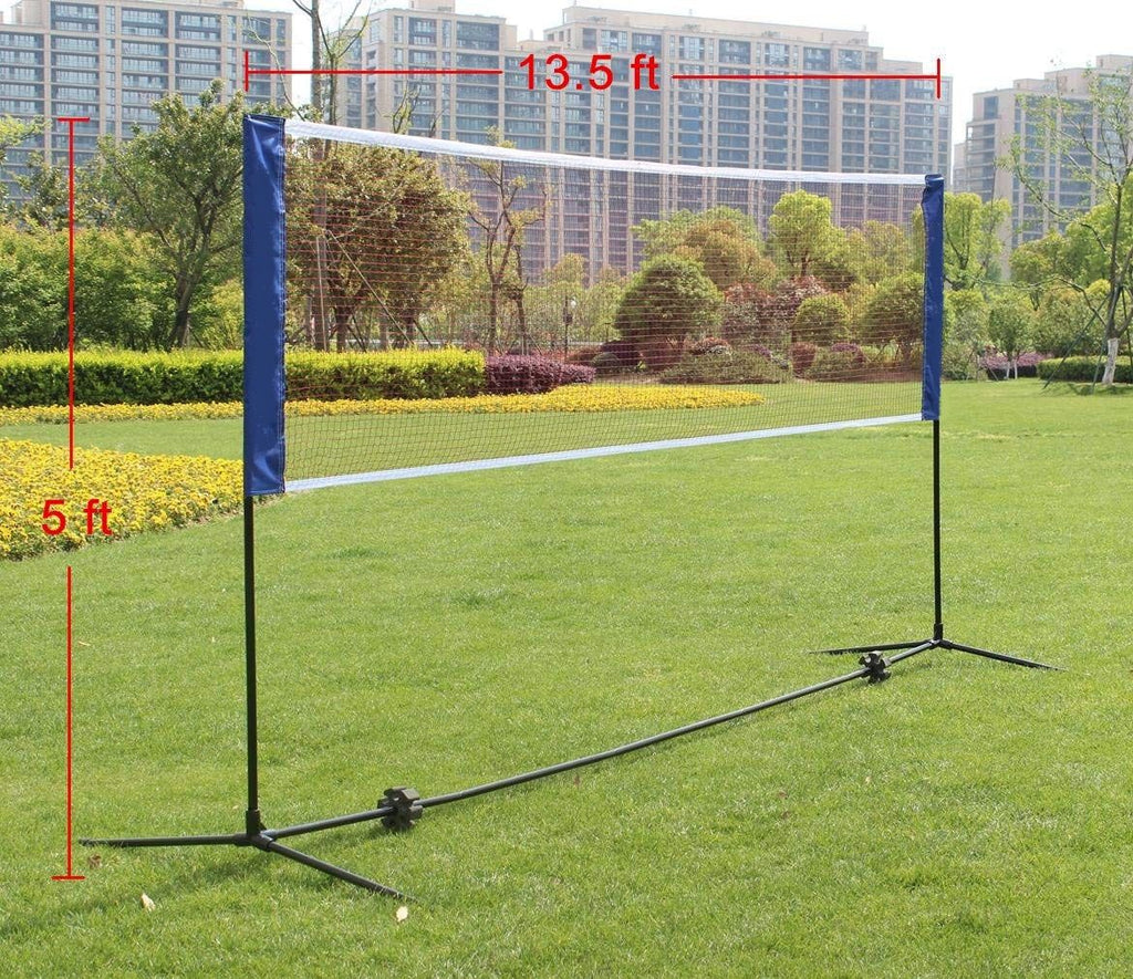 Yeah Depot - Portable Large Volleyball Badminton Tennis Net with Carrying Bag Stand/Frame 14FT