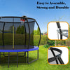 Yeah Depot - 10FT Pumpkin Trampoline, Outdoor Trampoline with Basketball Hoop, Enclosure Net and Ladder