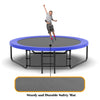 Yeah Depot - 10FT Pumpkin Trampoline, Outdoor Trampoline with Basketball Hoop, Enclosure Net and Ladder