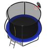 Yeah Depot - 10FT Pumpkin Trampoline, Outdoor Trampoline with Basketball Hoop, Enclosure Net and Ladder